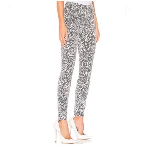 NEW FRAME Black Le High Abstract Animal Noir Multi Pant Skinny Jeans Size 25 - Picture 3 of 10